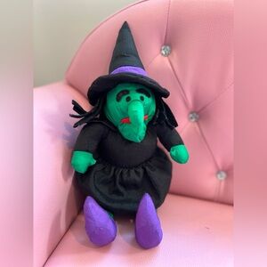 Vintage Halloween Witch Nylon 12" Plush 1994 Intl. Silver Co Stuffed Toy